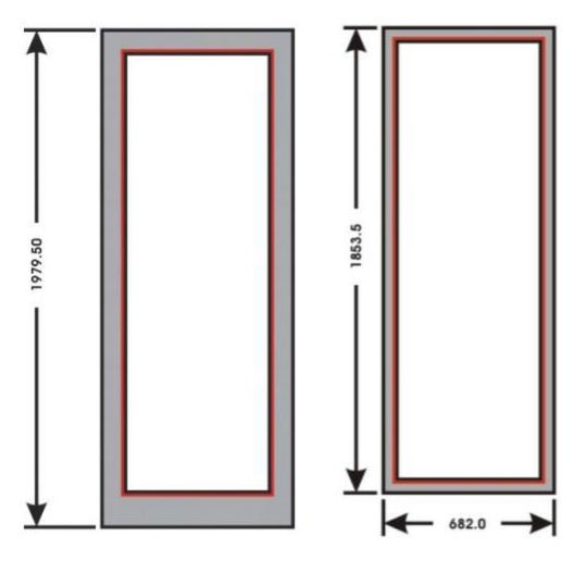 Full Length Glass Door With 3/4 Length Windows