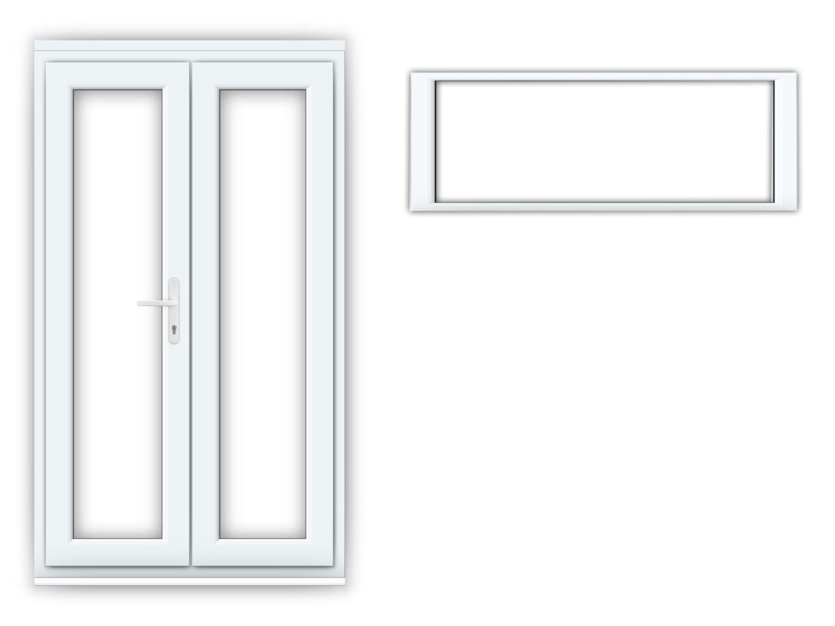 4ft double glazed uPVC door and 2 x  double glazed uPVC windows