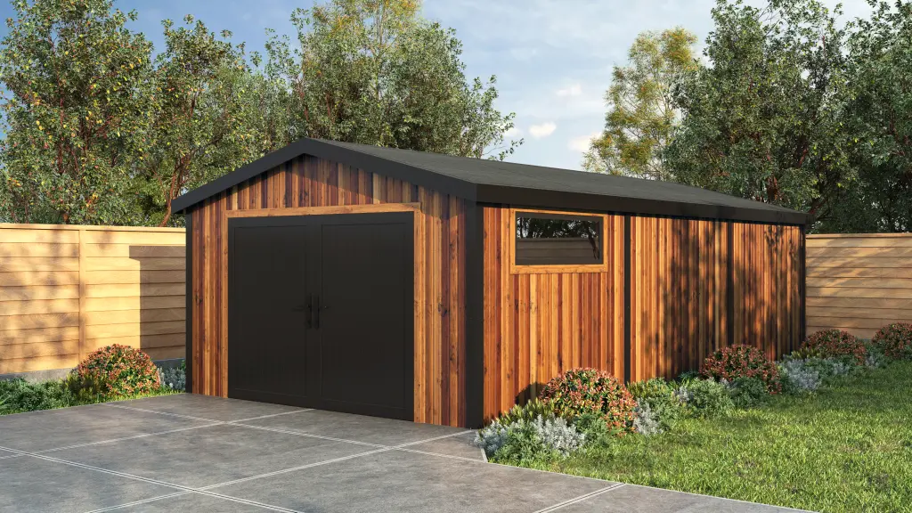 Rendered image of the Surrey Cedar Garage with apex roof.