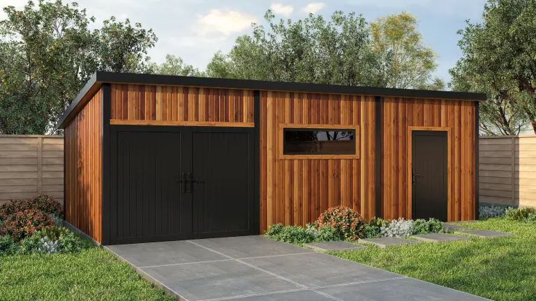 Silverstone Cedar Pent Garage
