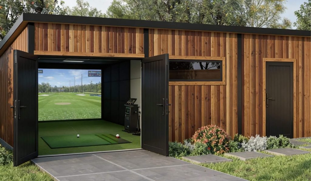 garden room ideas golf simulator room