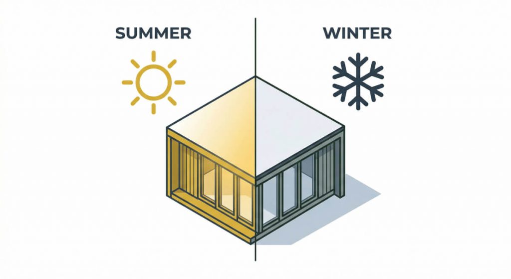 Fully insulated garden room