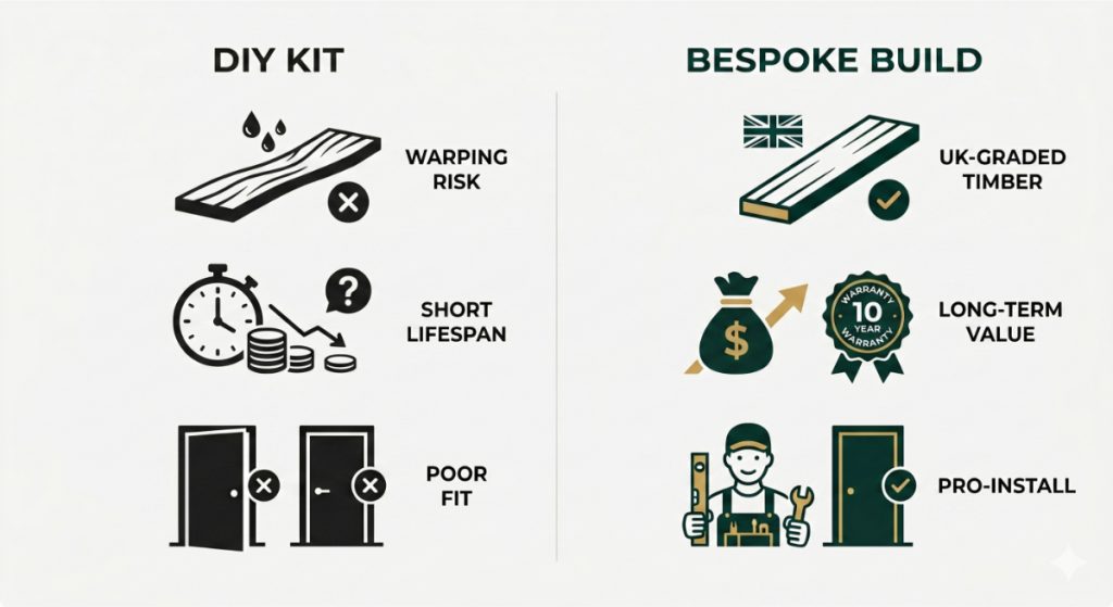 DIY vs bespoke garden bar build