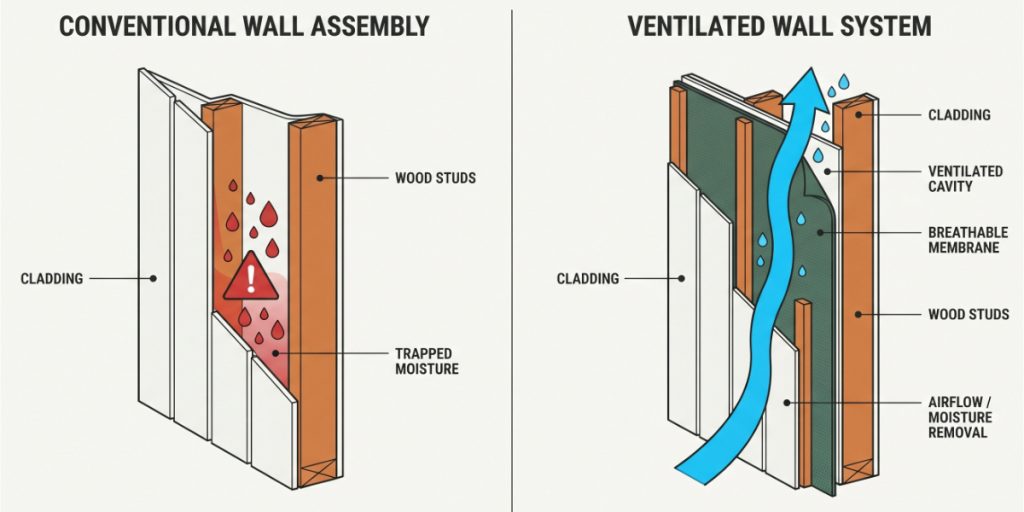 Airflow garden room cladding Airflow garden room cladding